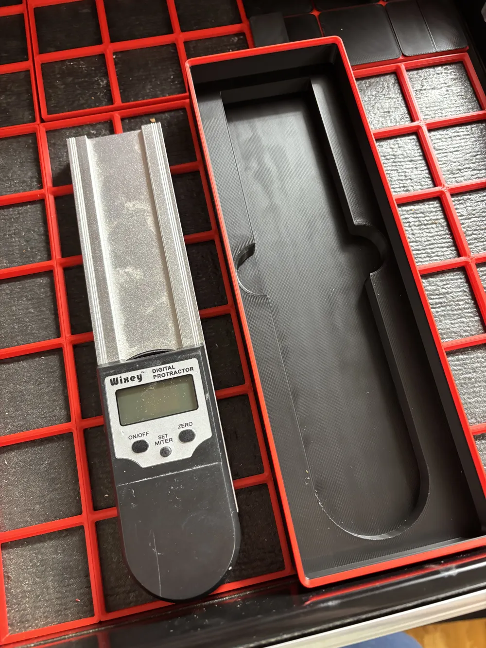 Gridfinity Protactor Ruler Gridfinity for Wixey Digital Protractor by Two Trees MakerWorld ...