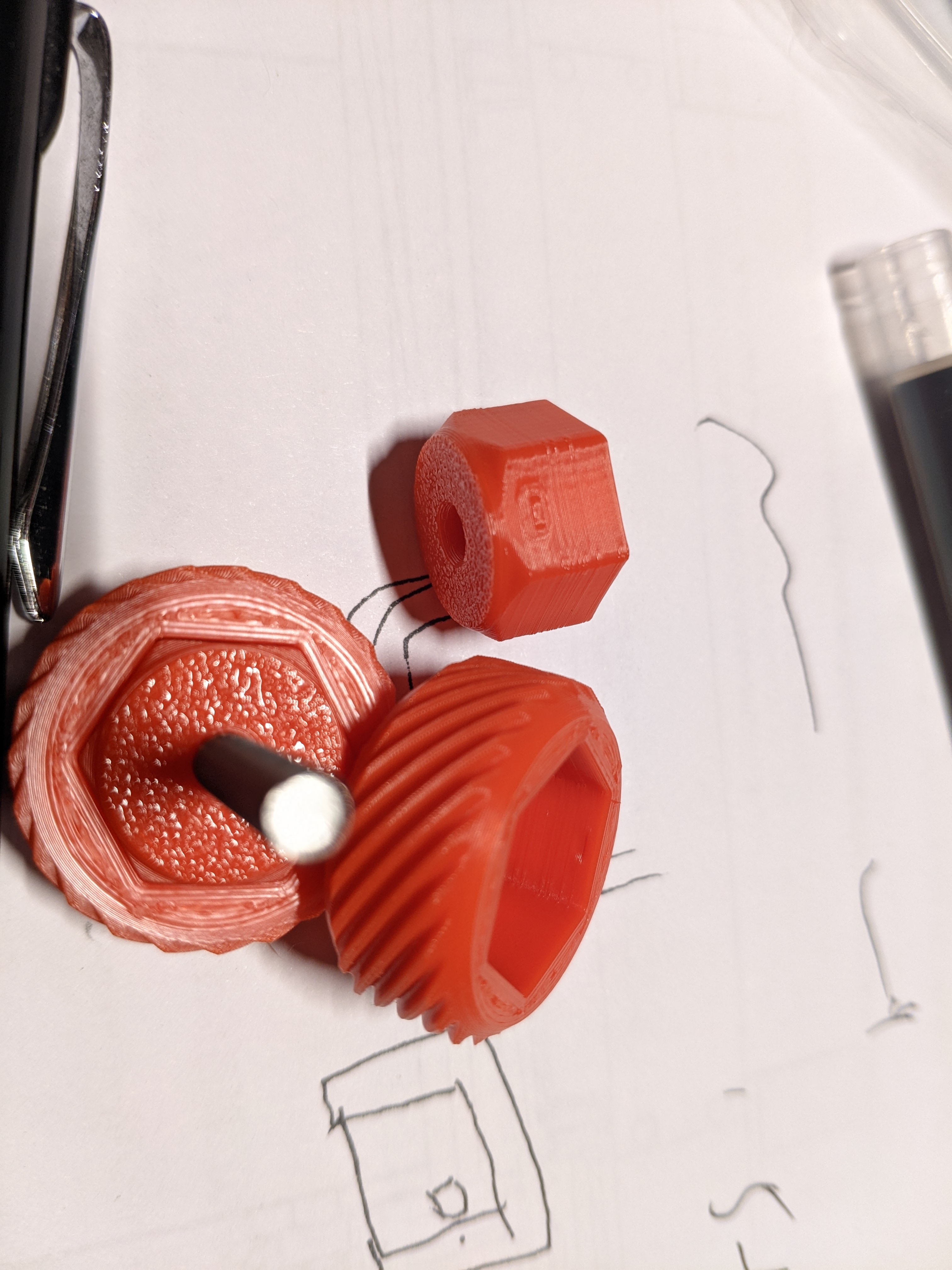 Miniatura 1 do modelo 3D m4 m6手拧螺栓螺母