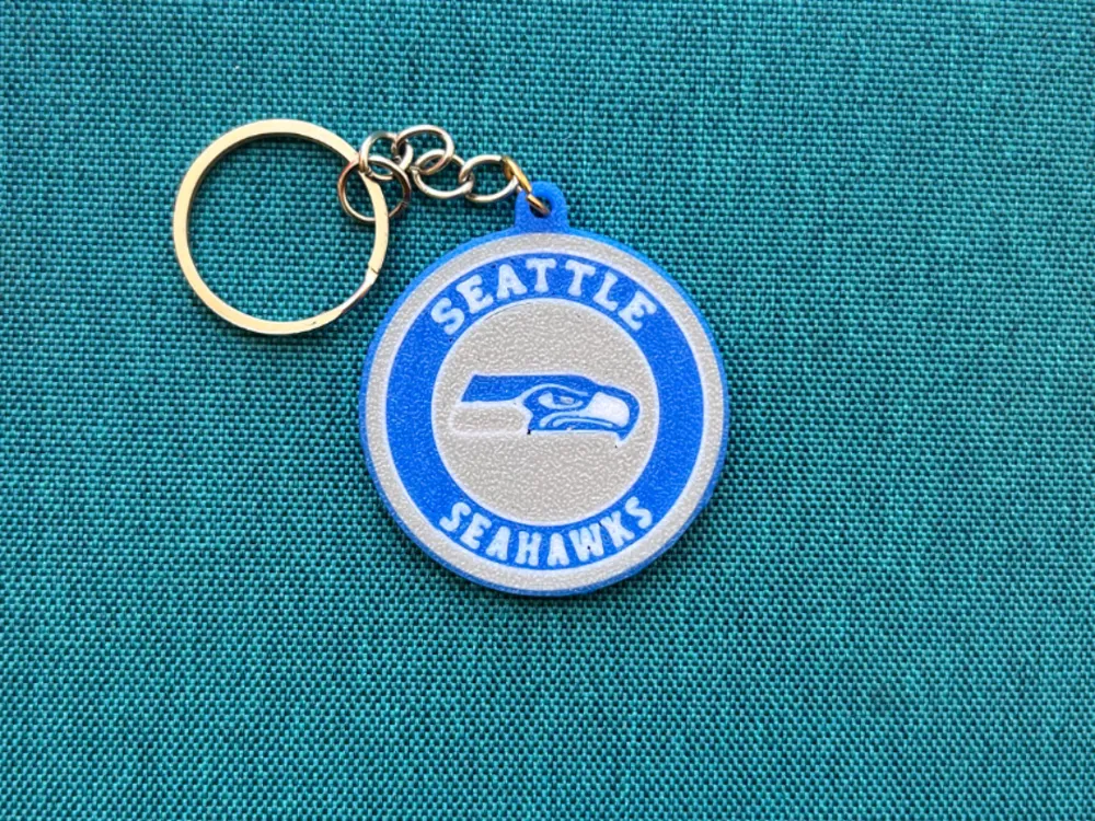 Seattle Seahawks Keychain - Free 3D Print Model - MakerWorld
