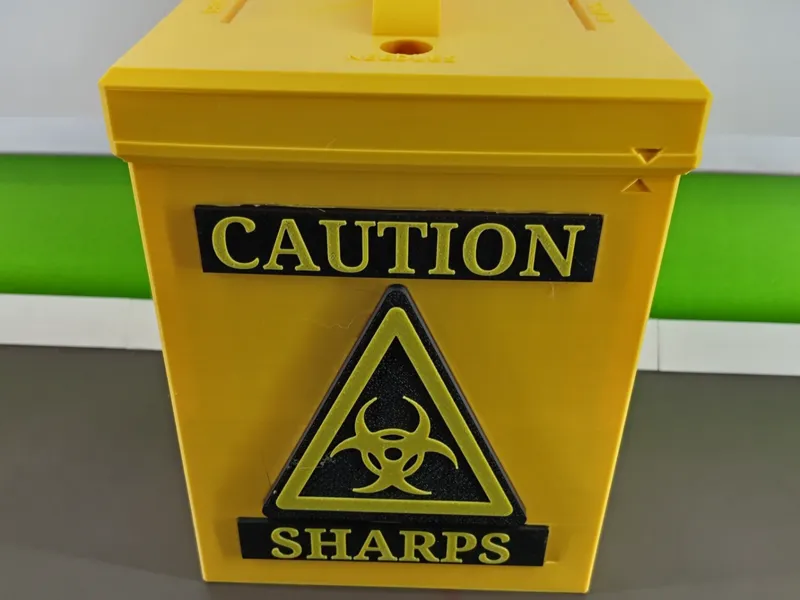 Sharps Disposal Box Bin - Safety - Lockable