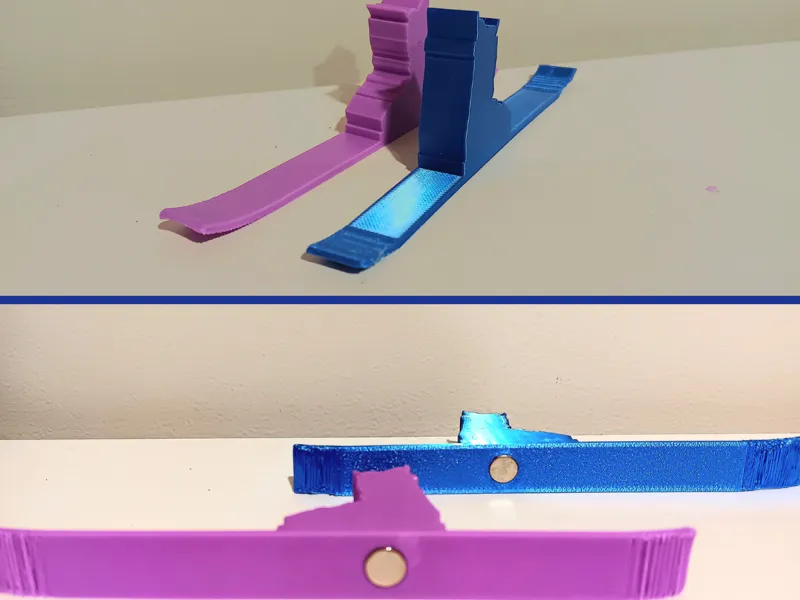Low-Poly Ski Fridge Magnet