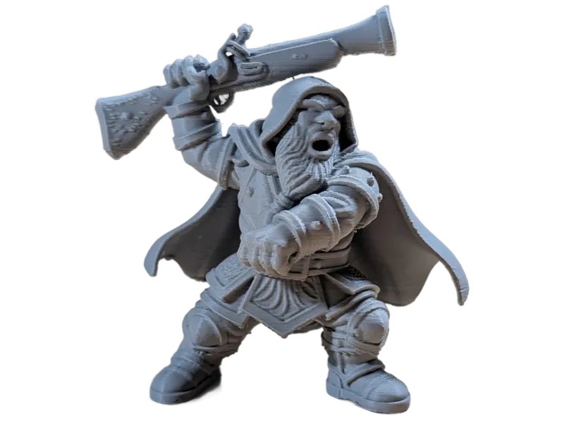 DnD Dwarf Male Rifleman w/ Rifle Charging