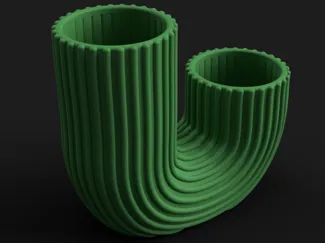 Moderne Vase in U-Form