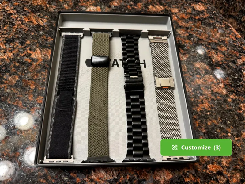 Parametric Watch Band Case - Gridfinity