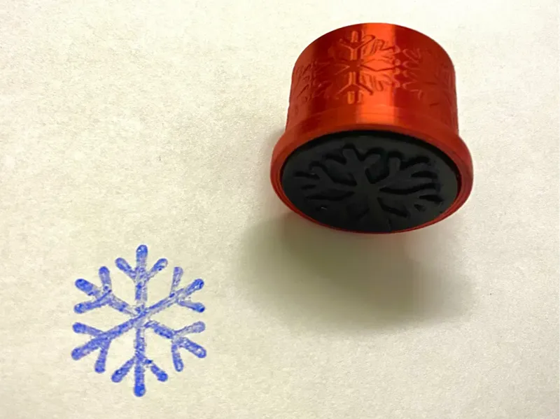 Christmas Snowflake Stamp, PLA + TPU