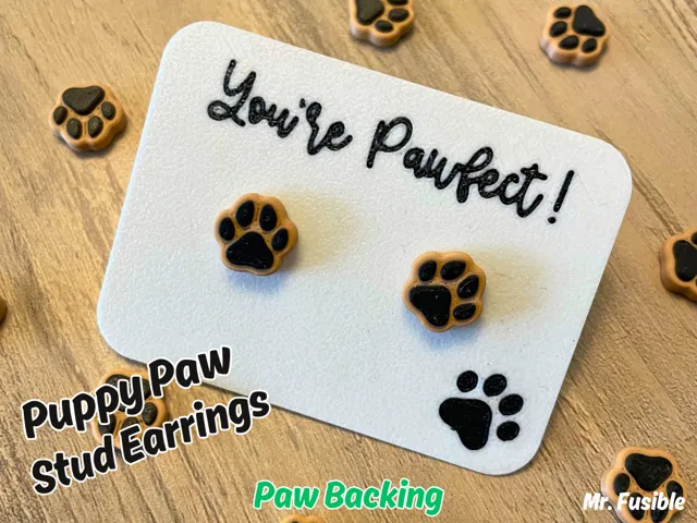 Dog Paw stud earrings
