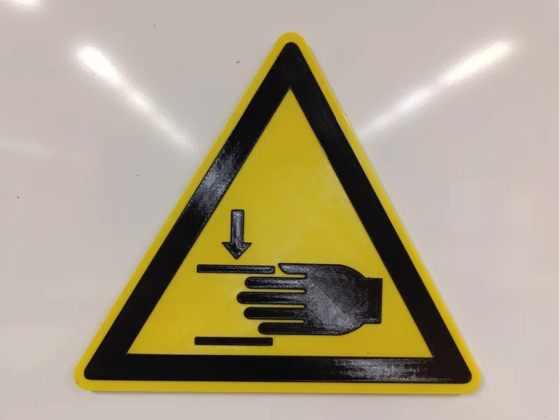 Warnschild Warnung vor Handverletzungen