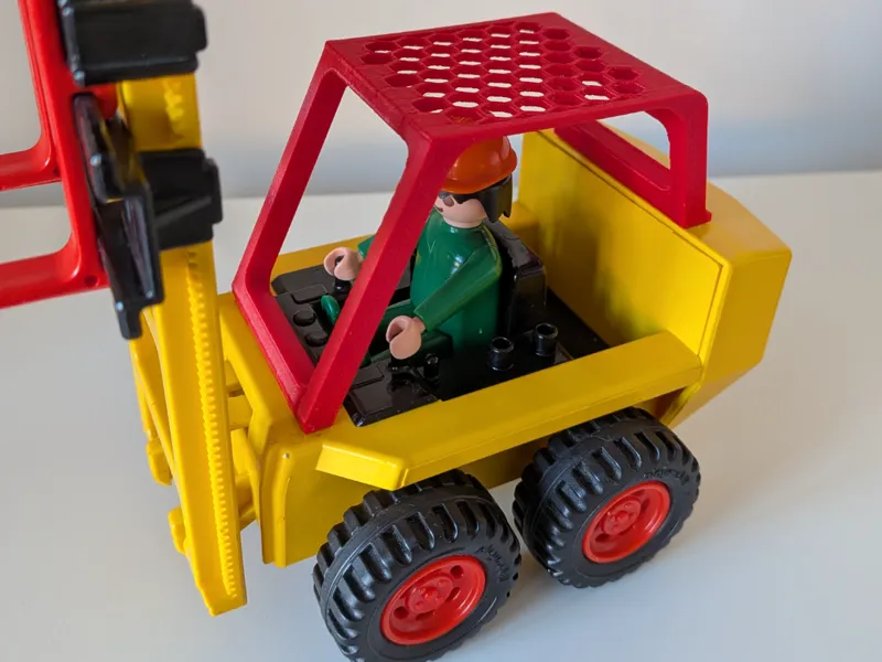 playmobil forklift 3506 operator cabin