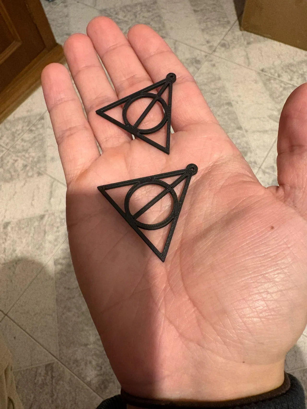 Deathly Hallows Set | Earrings & Keychain view 2