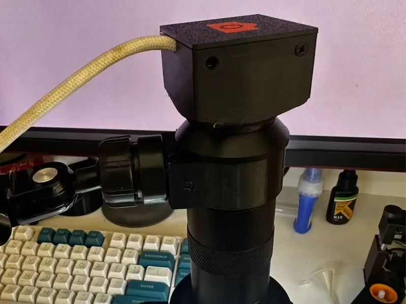 DIY4K电子显微镜带环形灯供电和1/4螺纹支架（免焊接一体款）