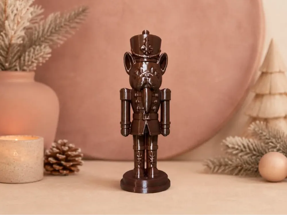 Soporte: Frenchie Nutcracker Christmas. Referencia del modelo original.