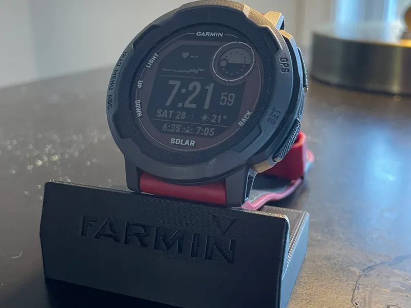 Funny "Farmin" watch stand/Garmin watch stand