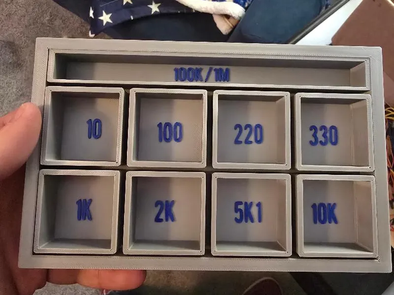 Arduino Resistor Organizer