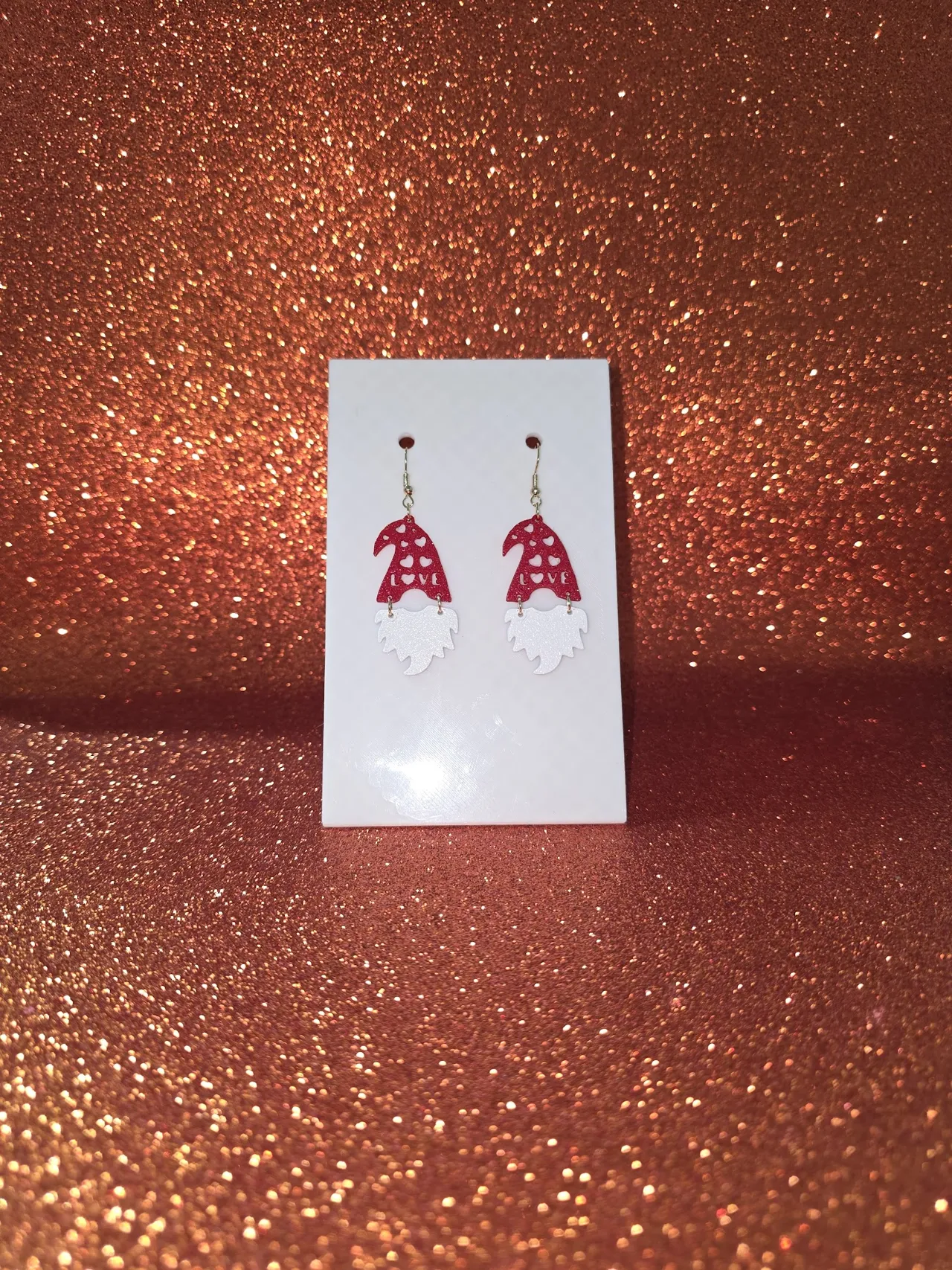 Gnome love earrings view 2