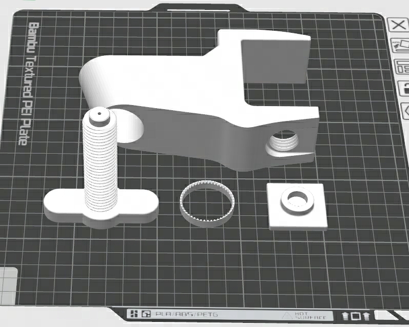 Miniatura 3 do modelo 3D 【无需五金件】【适配A1mini】拼色可旋转肘托/桌面延长板