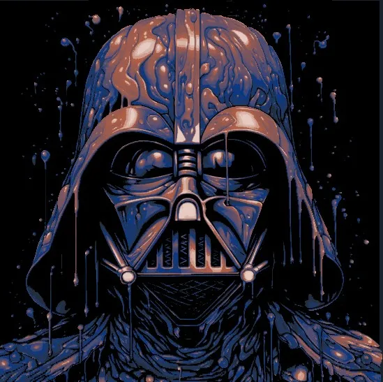 darth vader star wars trippy HUEFORGE 4 color print