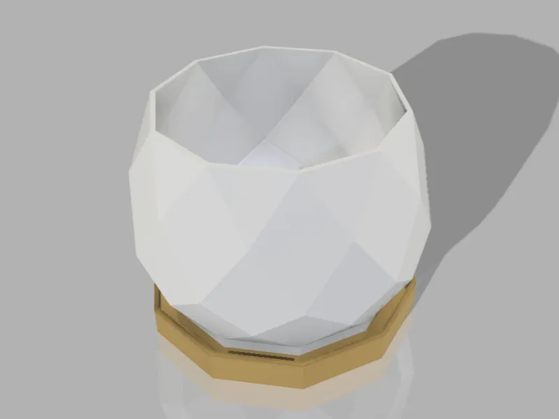 Geometric planter pot with a drip tray