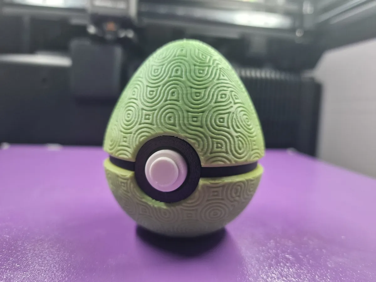 Pokeball Easter Egg Patterned 1 - Free 3D Print Model - MakerWorld