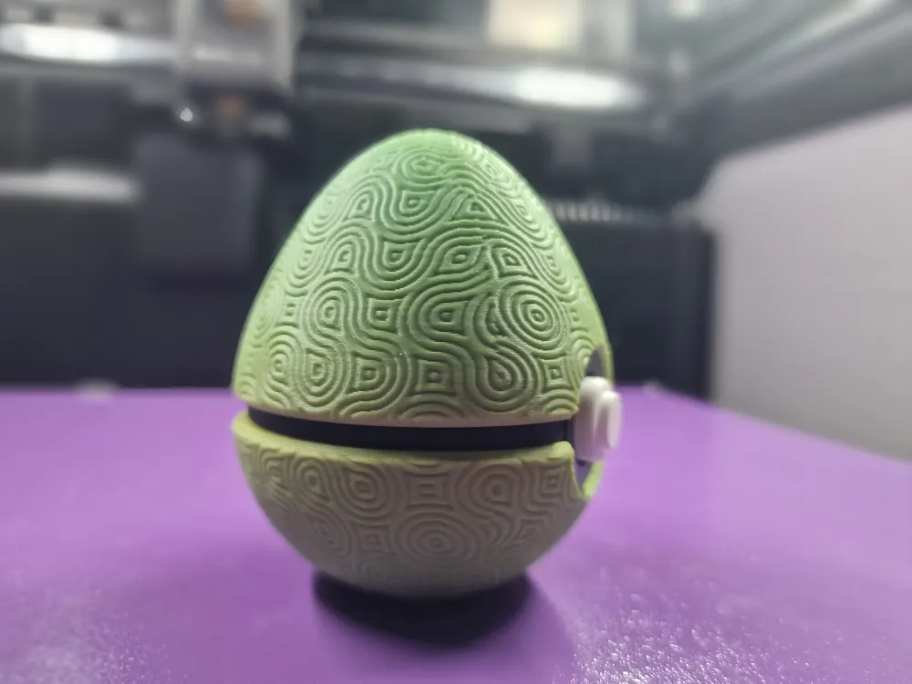 Pokeball Easter Egg Patterned 1 - Free 3D Print Model - MakerWorld