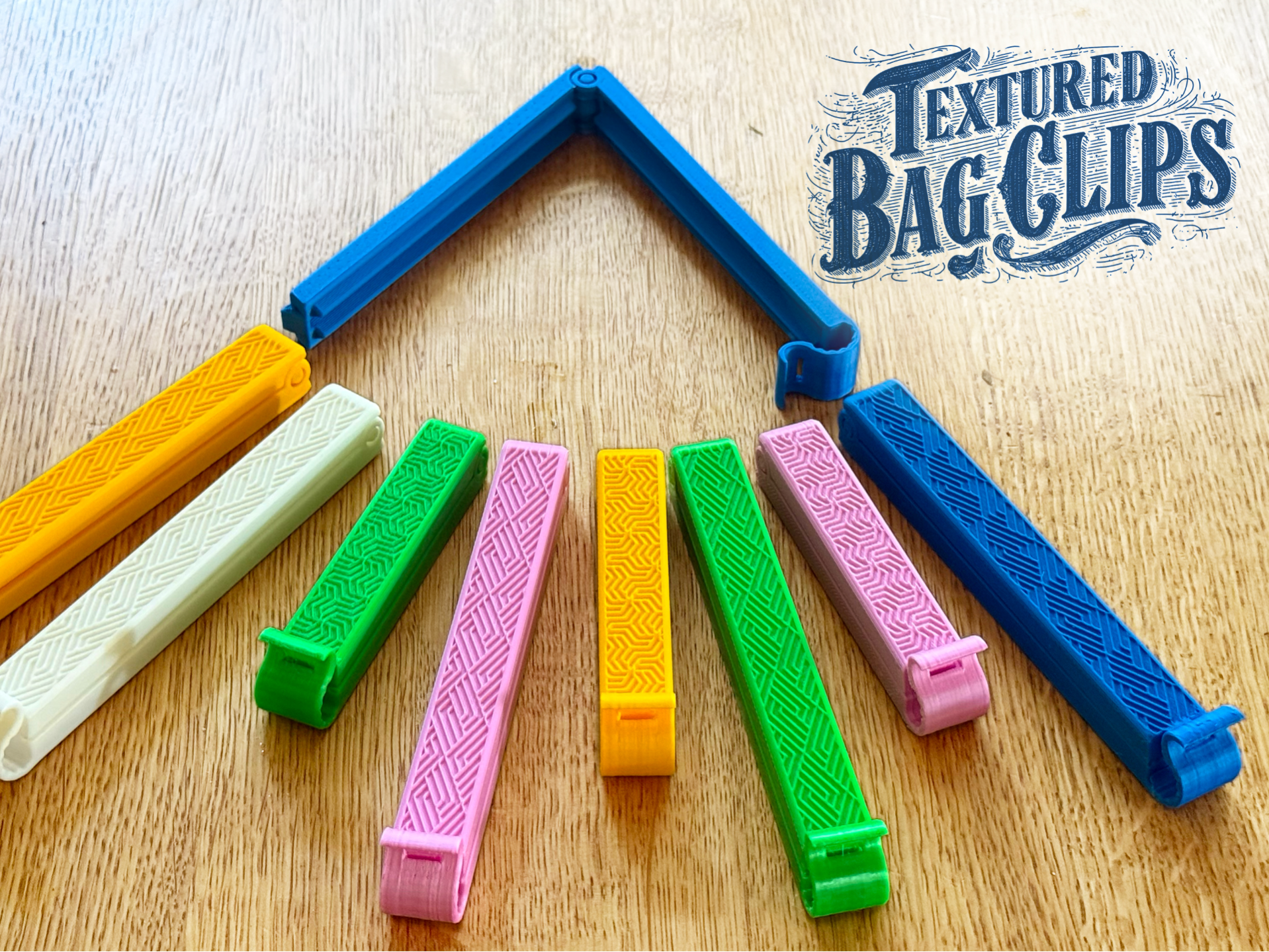 Textured Bag Clips: