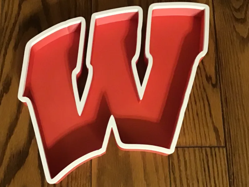 Wisconsin Badger candy dish logo