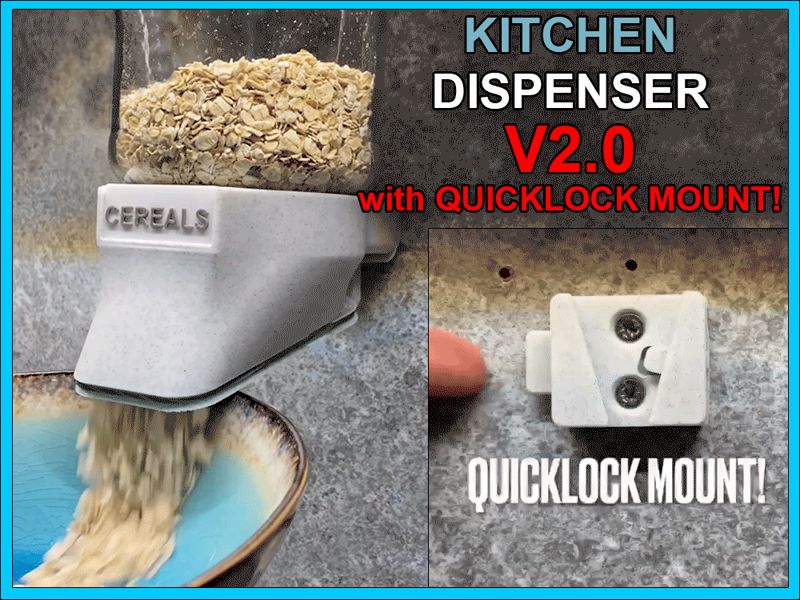 Kitchen Dispenser V2 with Quicklock Mount!