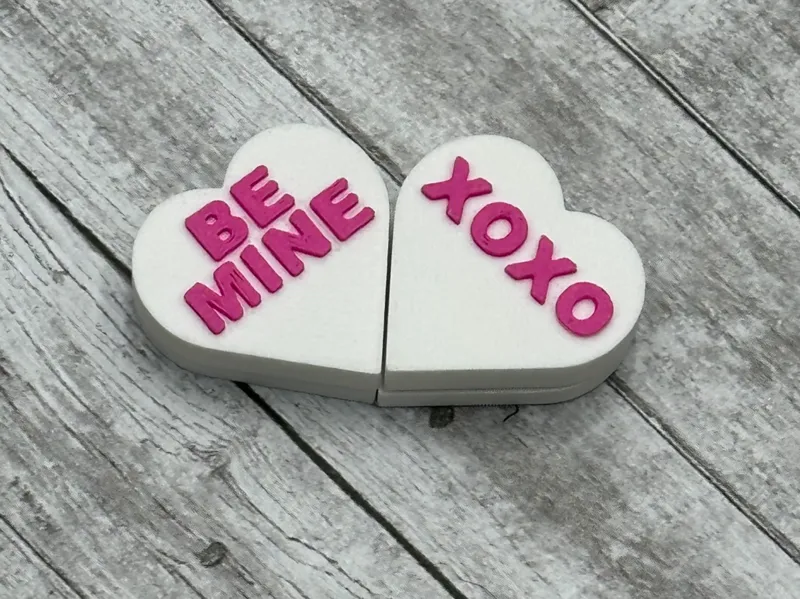 Magnetic Valentine's Conversation Heart Pins