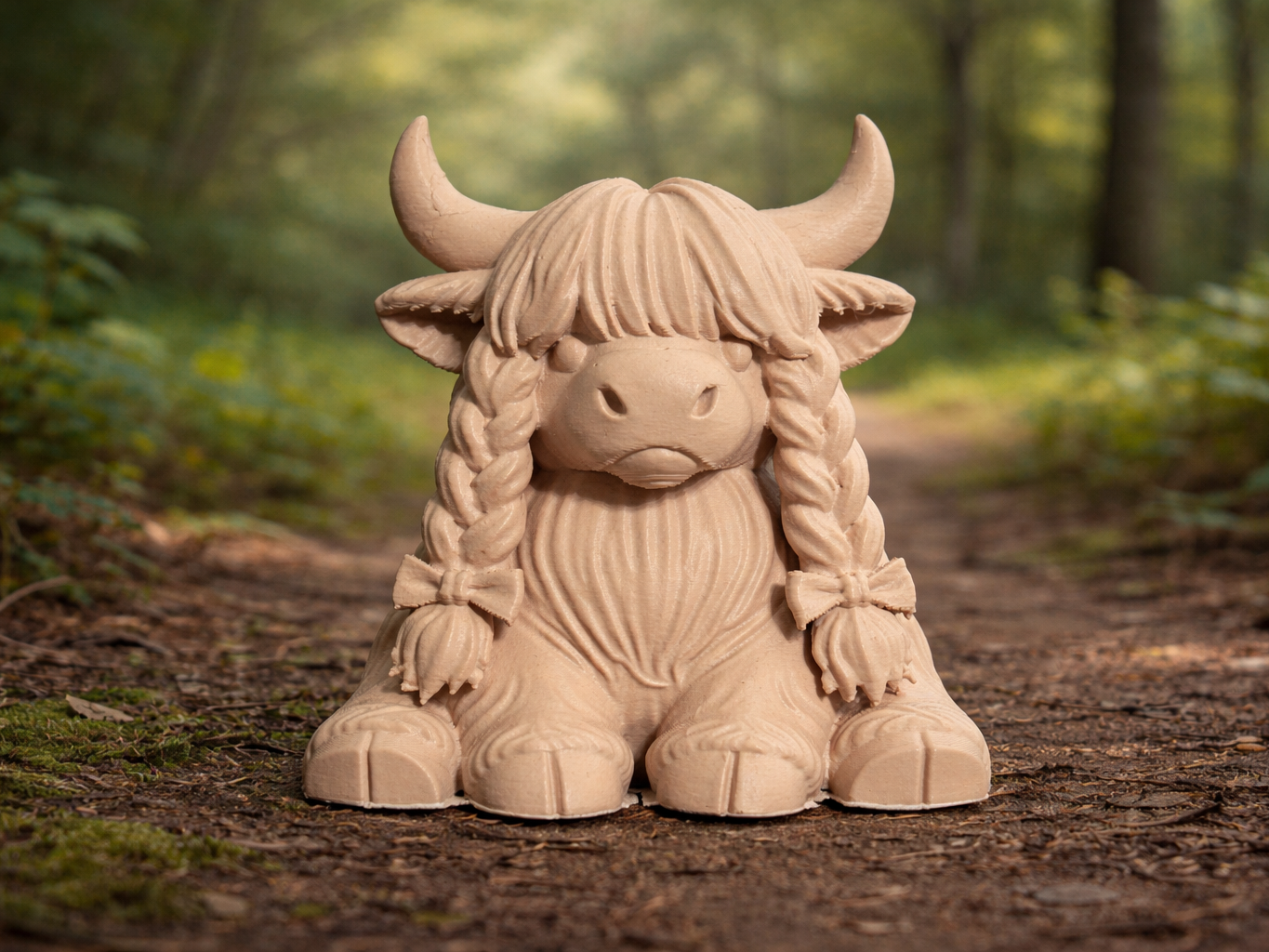 Elara Braided Highland Cow - Hair Series