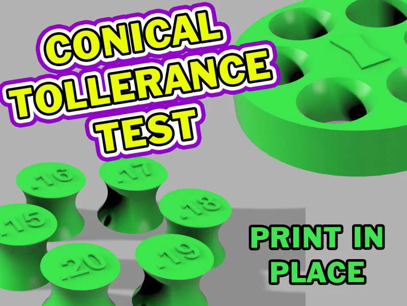 Conical tollerance test from 0,15 mm to 0,20 - Test tolleranza conica da 0,15 a 0,20