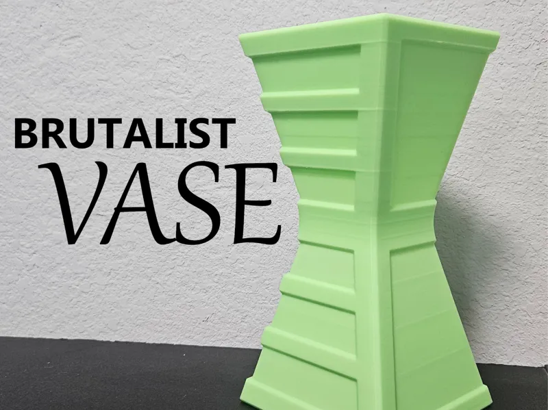 Brutalist Inspired Vase - 99mm x 99mm x 200mm