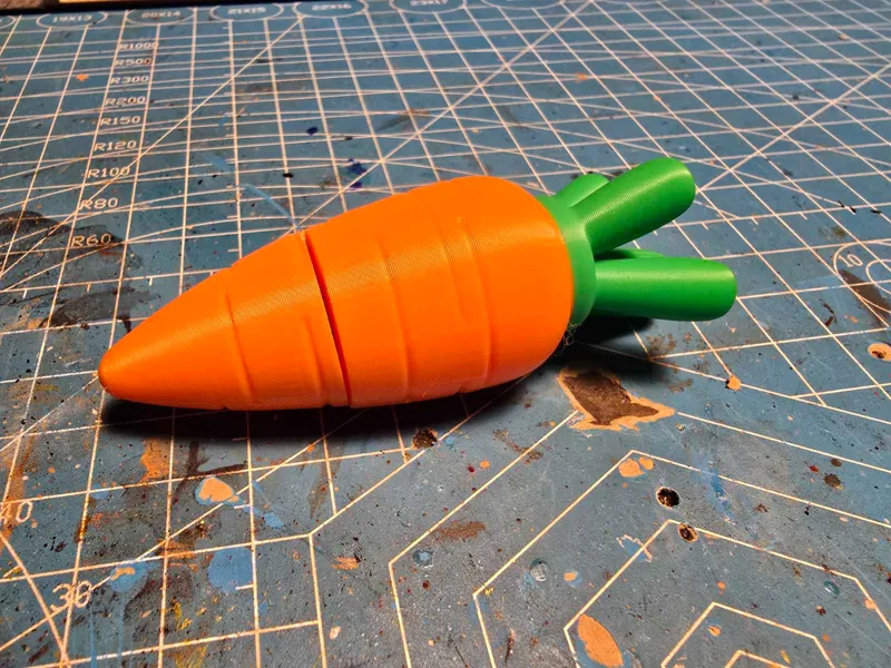 Carrot cut apart toy with magnets