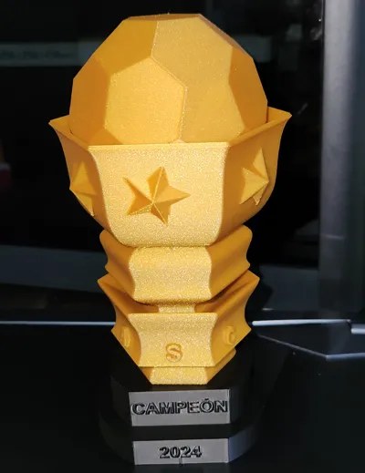 Trophy 6 sides with soccer ball