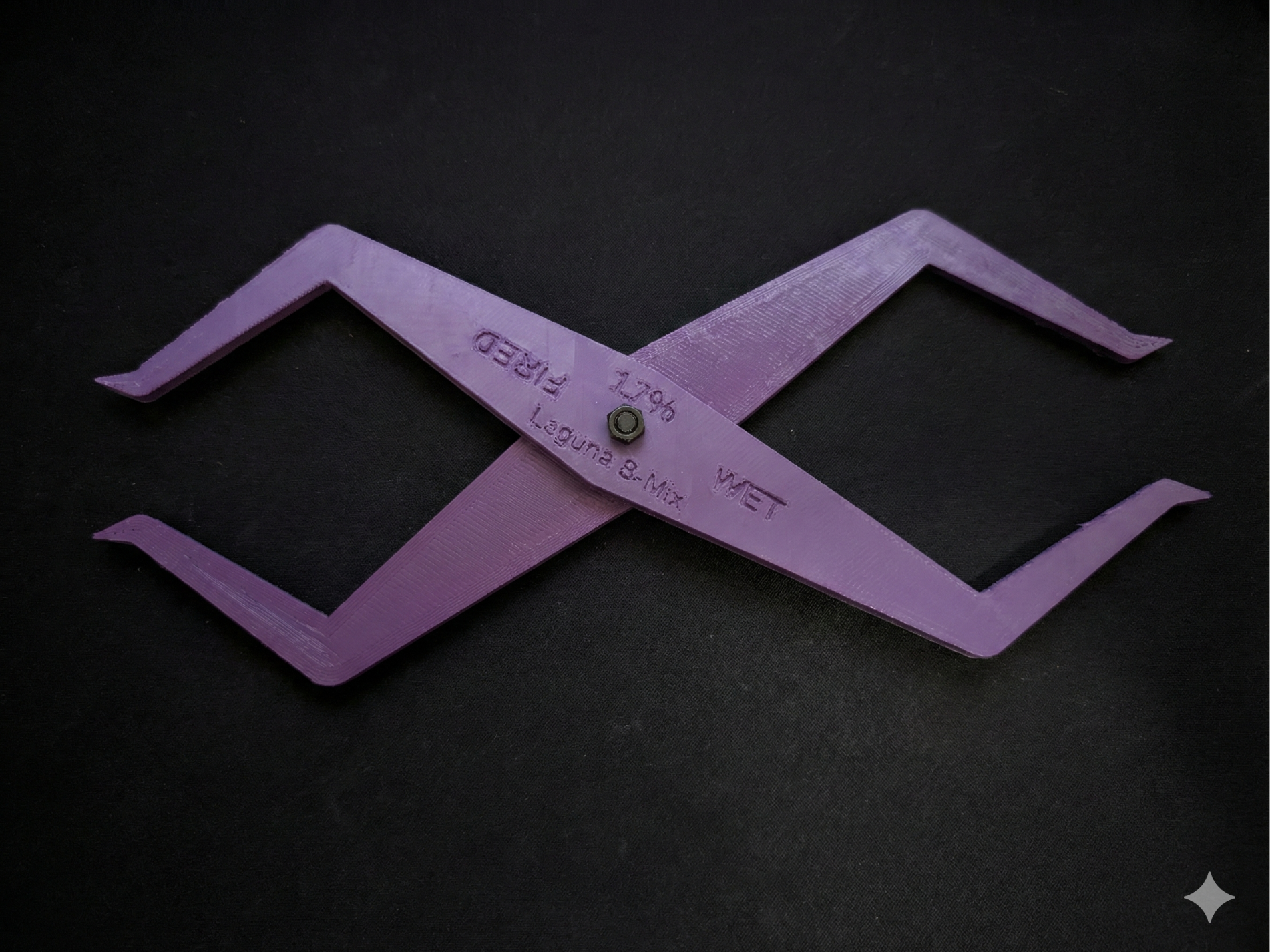 Parametric Pottery Shrinkage Caliper (OpenSCAD)