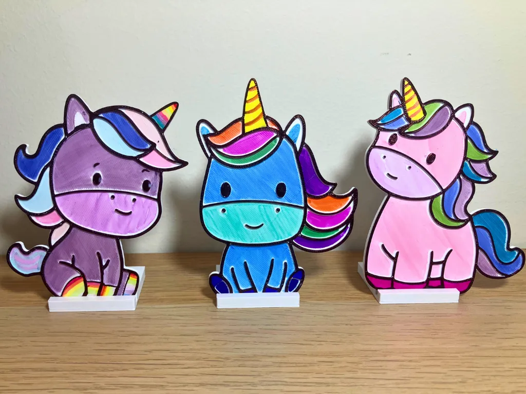 Cute Unicorns Coloring Set view 2