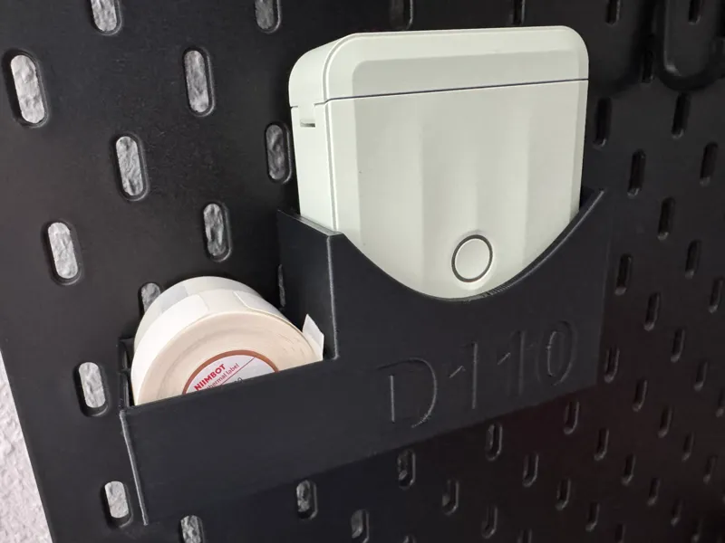 IKEA SKADIS mount for Niimbot D110 printer
