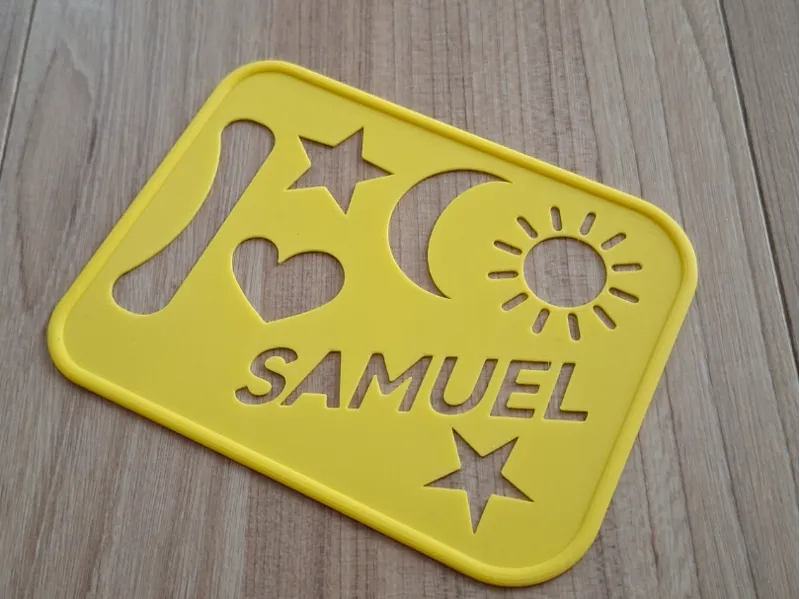 STENCIL PER DISEGNO CON NOME E FORMINE 