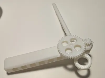 Spinning Top with Geared Launcher