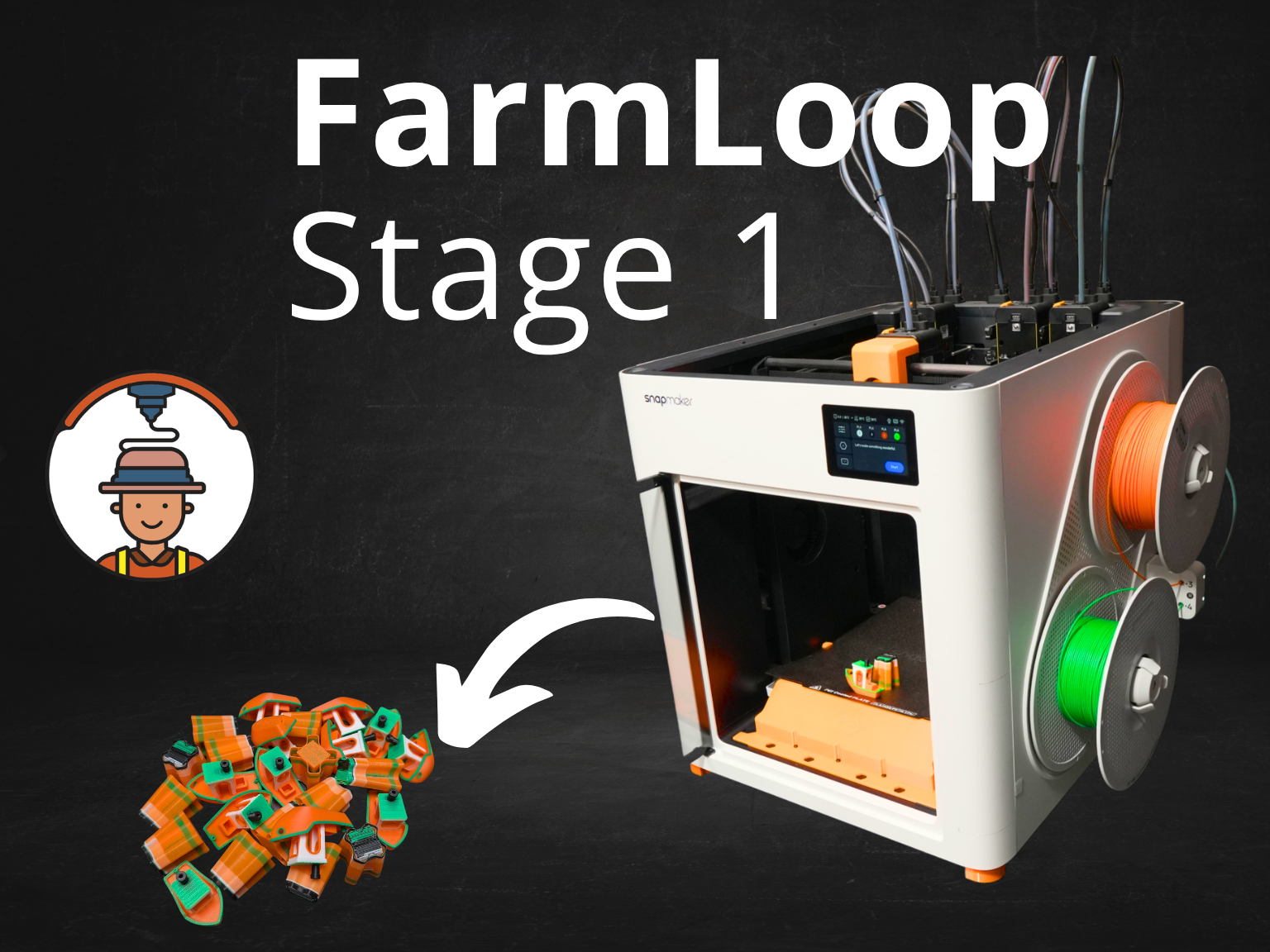 FarmLoop Stage 1 Snapmaker U1 - Automatic Printing - 1