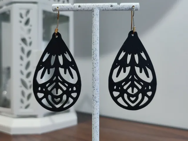 Aretes Abanico de Medianoche