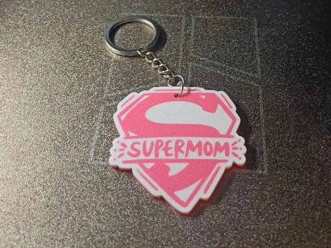 Super Mom keychain