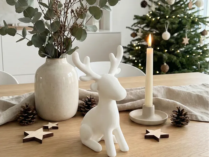 minimalistische Elch Weihnachtsdekoration