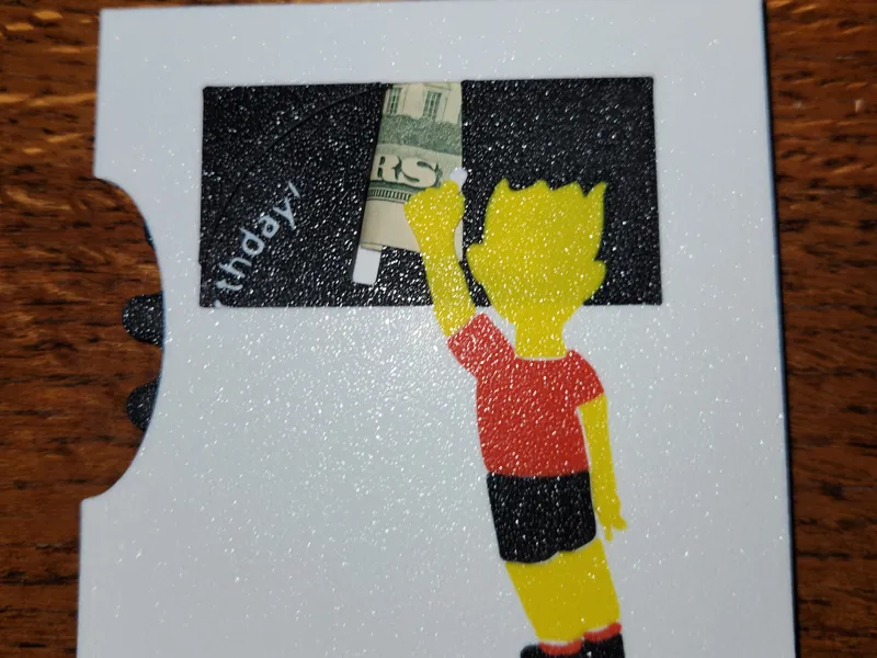 Interactive Money Chalkboard Birthday Card