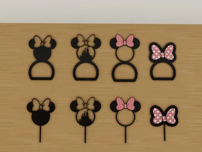 Minnie birthday - napkin holder, skewers