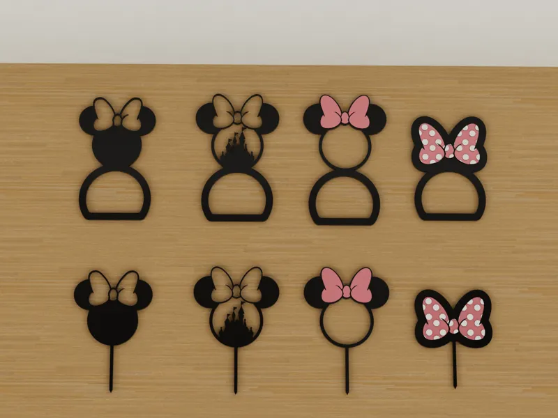 Minnie birthday - napkin holder, skewers