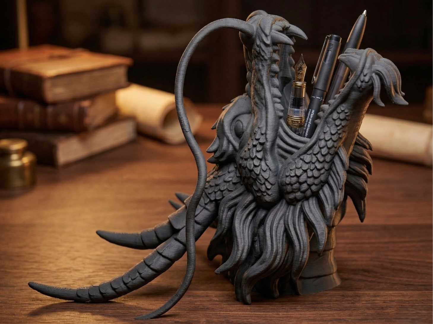 Serpent Dragon Pen Holder
