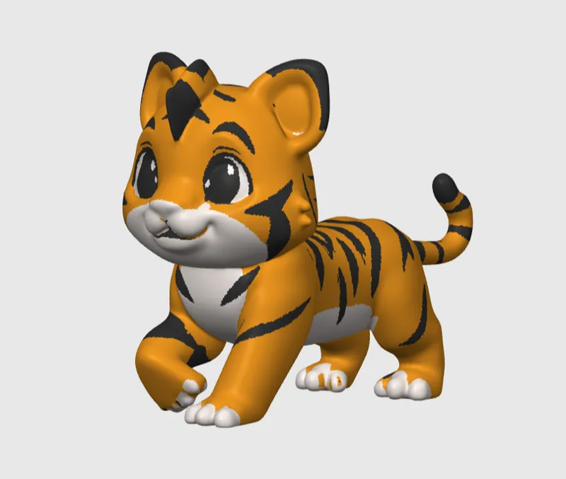 Cute Tiger Minifigure