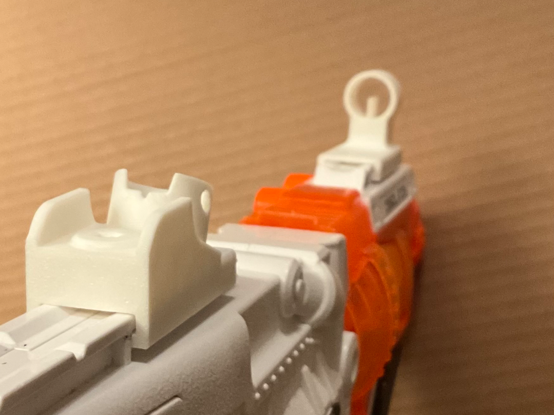 Nerf MP5-style iron sights