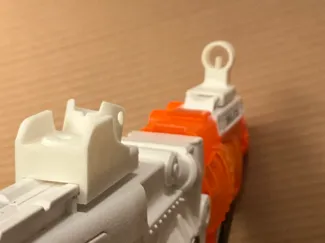 Nerf MP5-style iron sights
