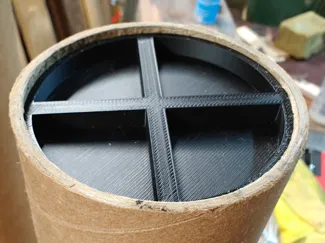 3" shipping tube end, reinforced