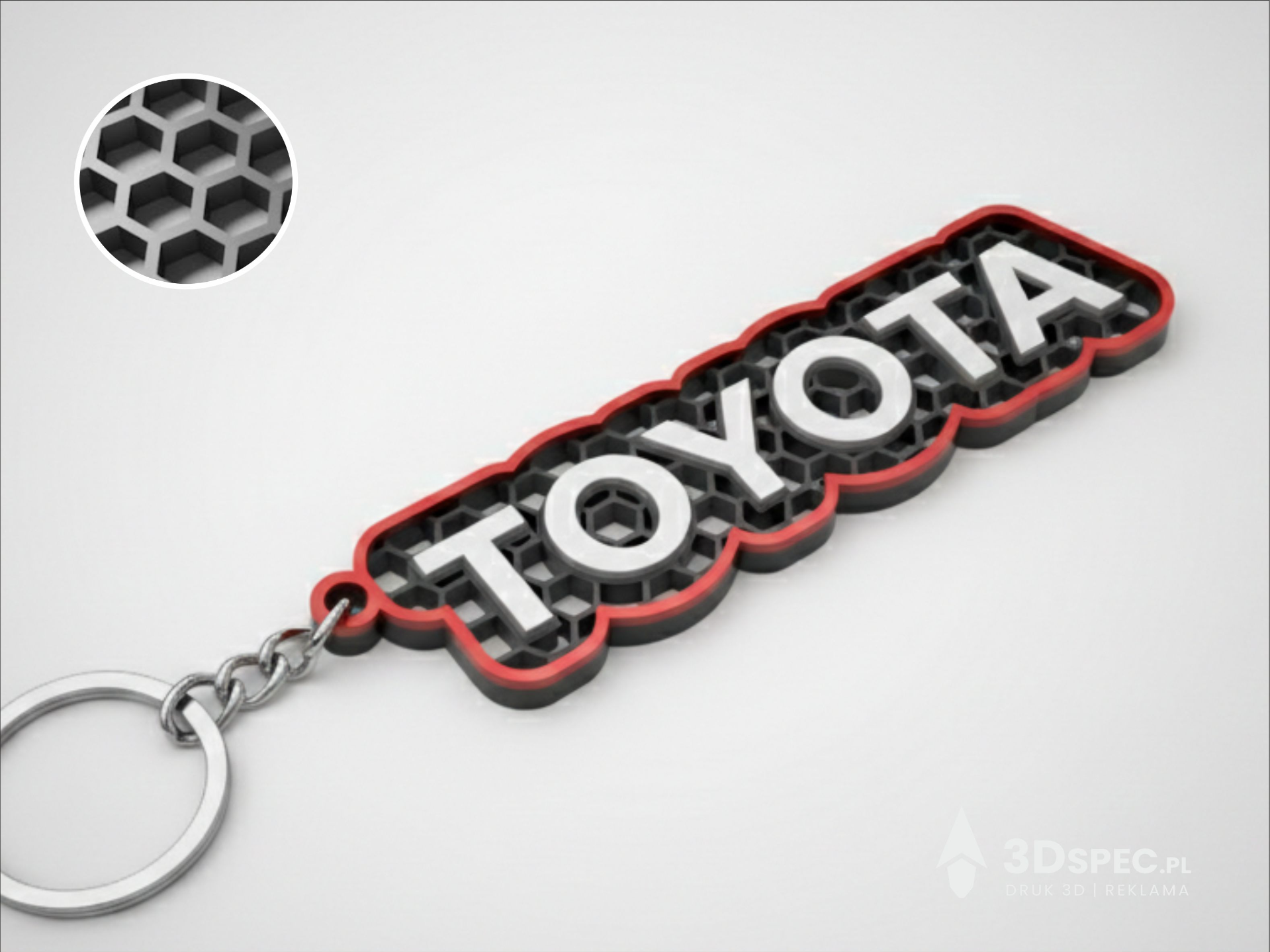 Toyota honeycomb logo keychain